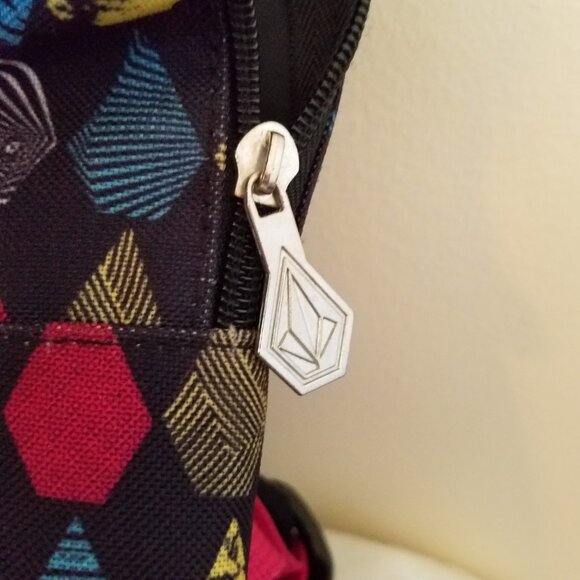 Volcom Backpack Multicolor Black Signature Pockets Adjustable Strap - Picture 6 of 15